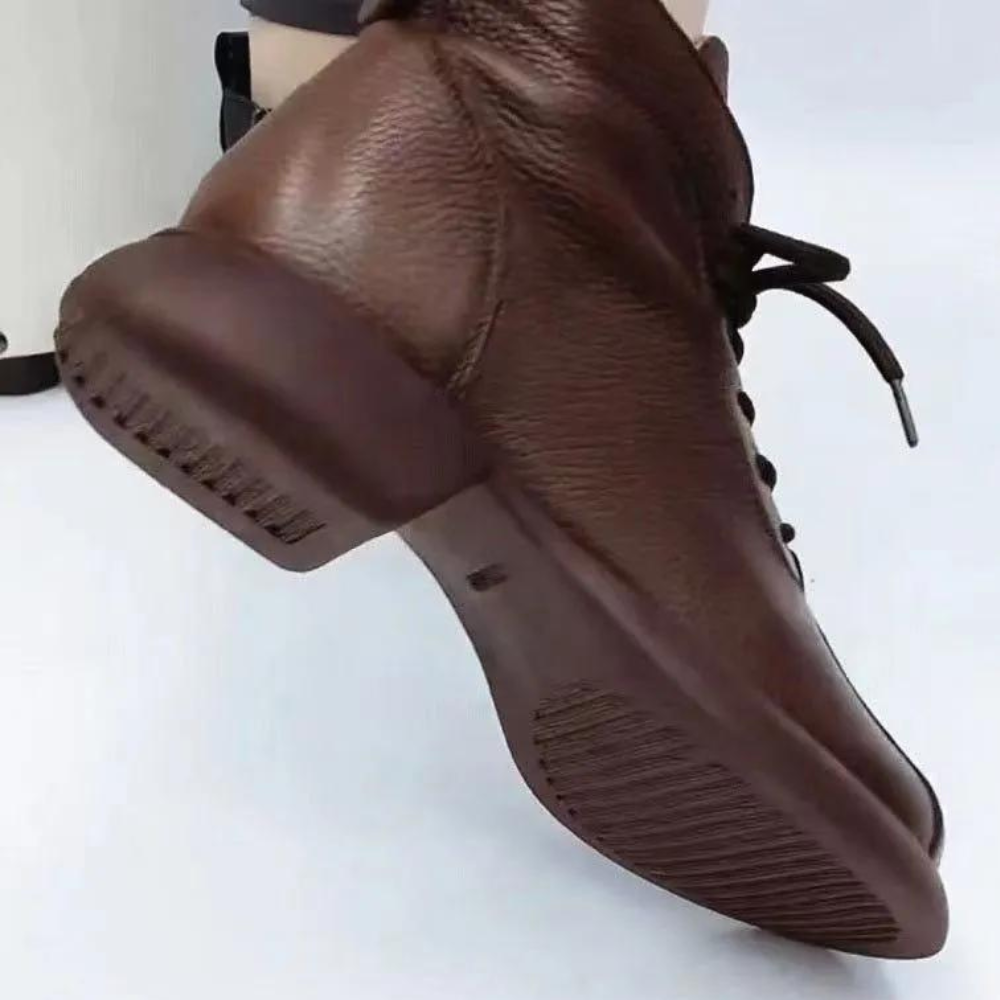 Olivia – Damen Schnürstiefel Retro Stil Elegant Lässig 3