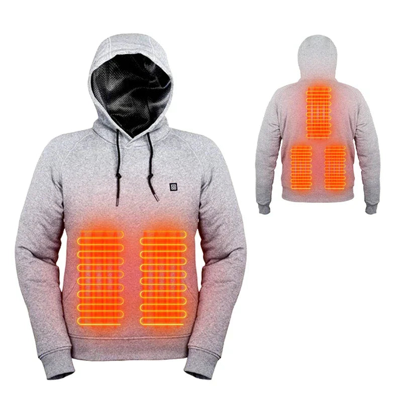 Oliviane - Beheizter Unisex Therma Hoodie Grau