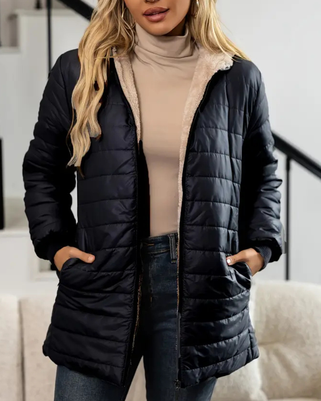 Gesine - Gefütterte Damen Komfort Winterjacke Warm & Weich