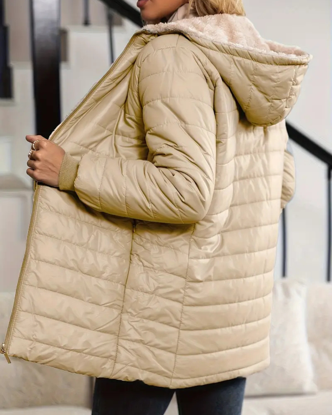 Gesine - Gefütterte Damen Komfort Winterjacke Warm & Weich