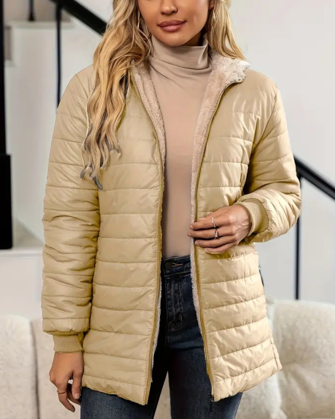 Gesine - Gefütterte Damen Komfort Winterjacke Warm & Weich