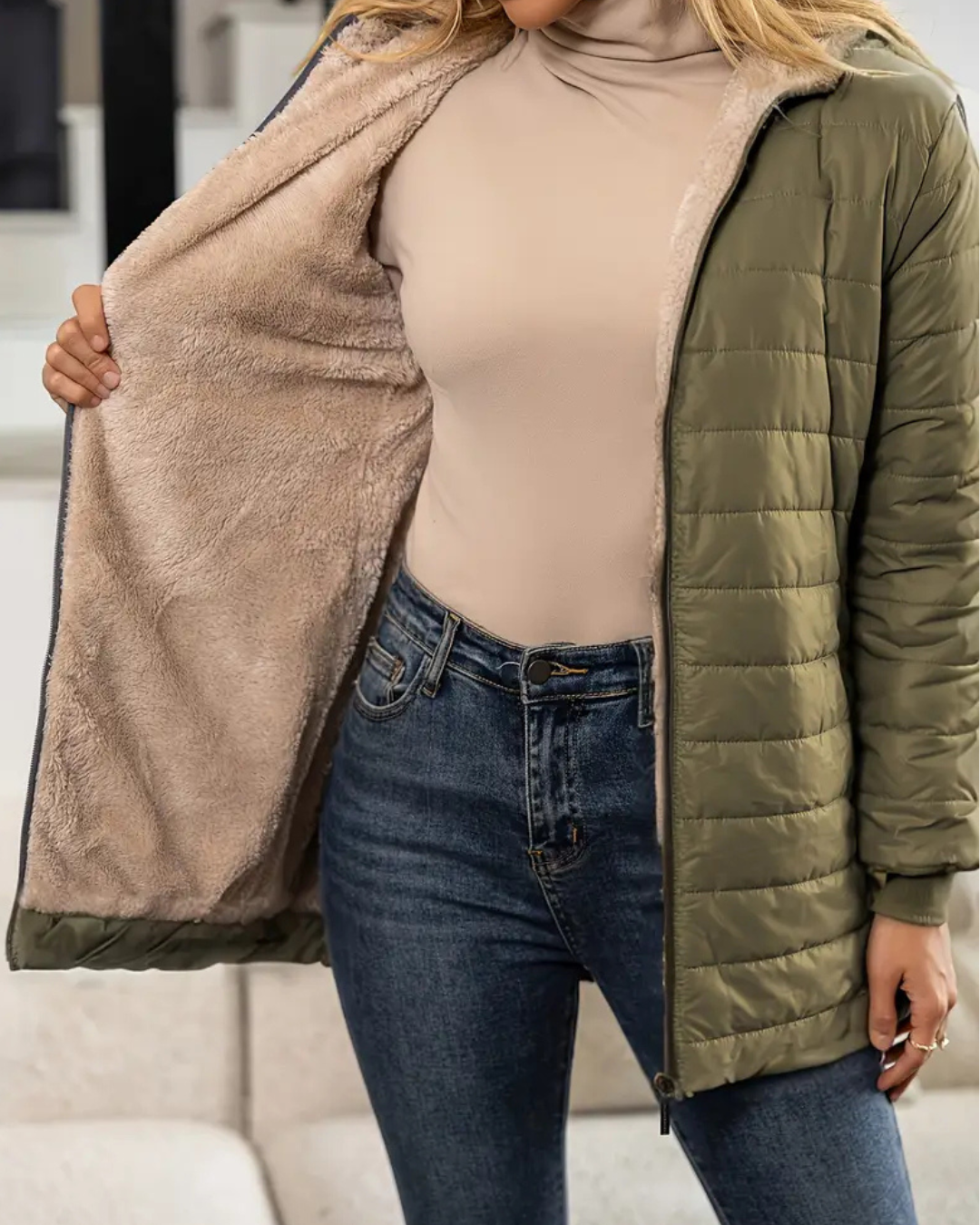 Gesine - Gefütterte Damen Komfort Winterjacke Warm & Weich