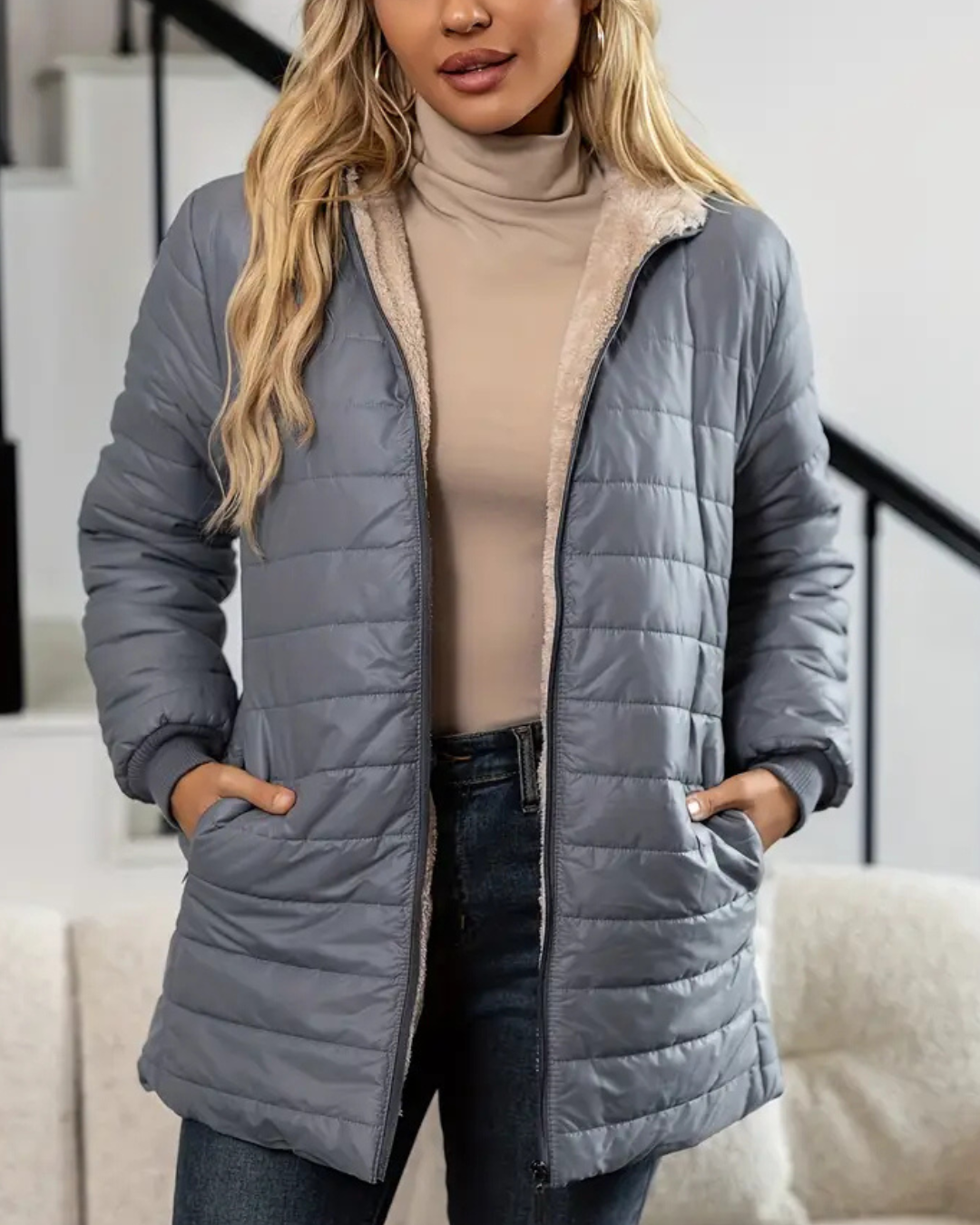 Gesine - Gefütterte Damen Komfort Winterjacke Warm & Weich