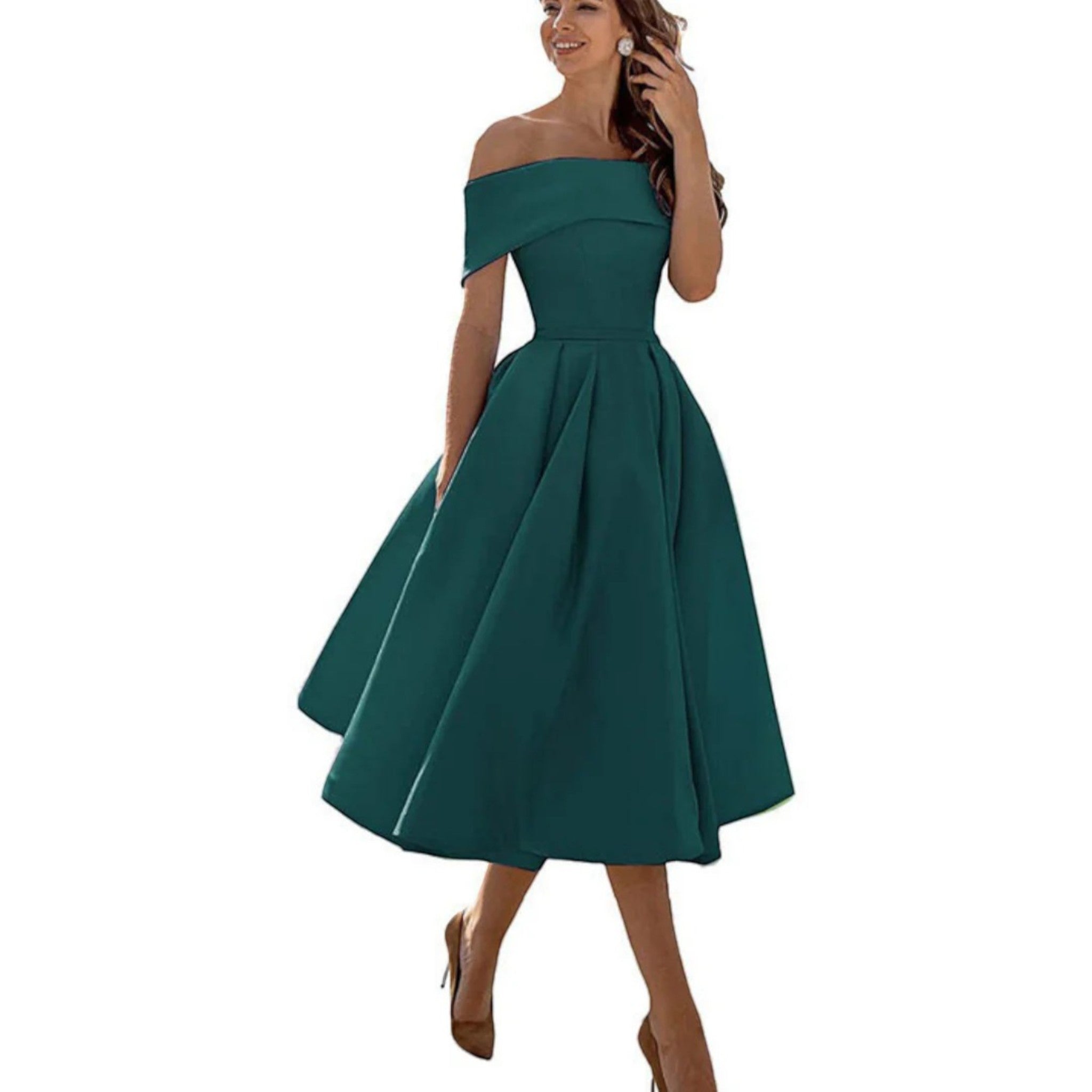 Ophélie- Schulterfreies Cocktailkleid Für Damen 1