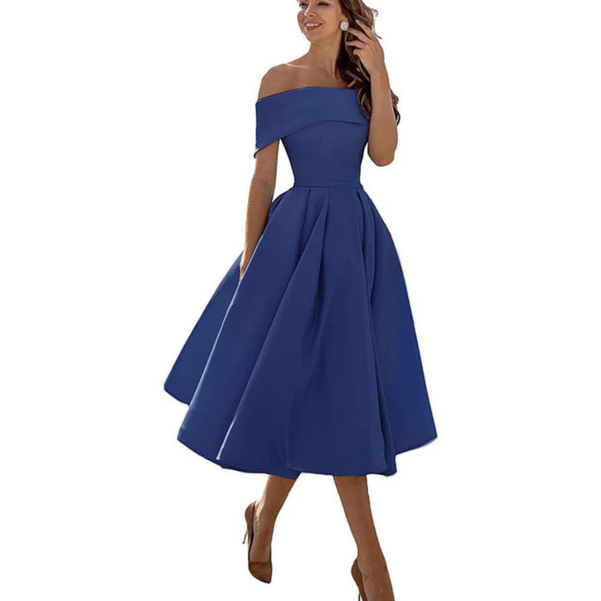 Ophélie- Schulterfreies Cocktailkleid Für Damen 7