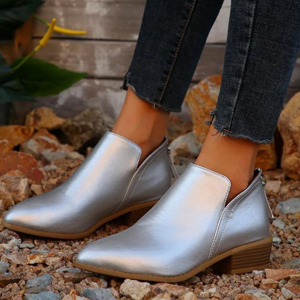 Ophelia – Damenstiefeletten Spitzer Schnitt Stilvoll Modern 1