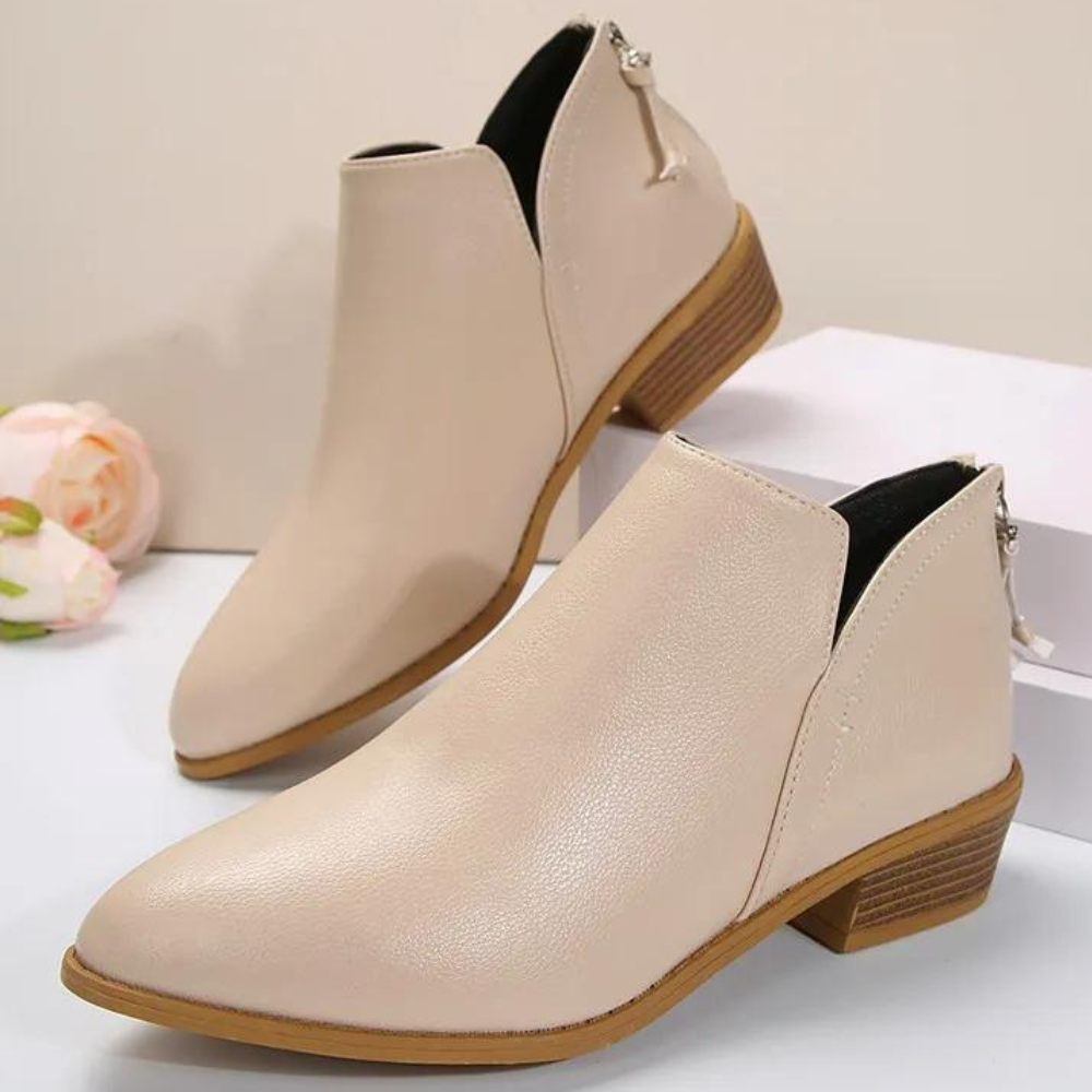 Ophelia – Damenstiefeletten Spitzer Schnitt Stilvoll Modern 2