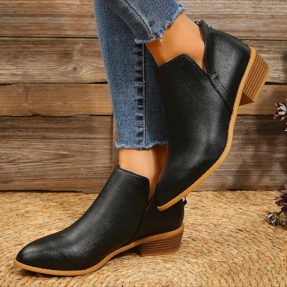 Ophelia – Damenstiefeletten Spitzer Schnitt Stilvoll Modern 3