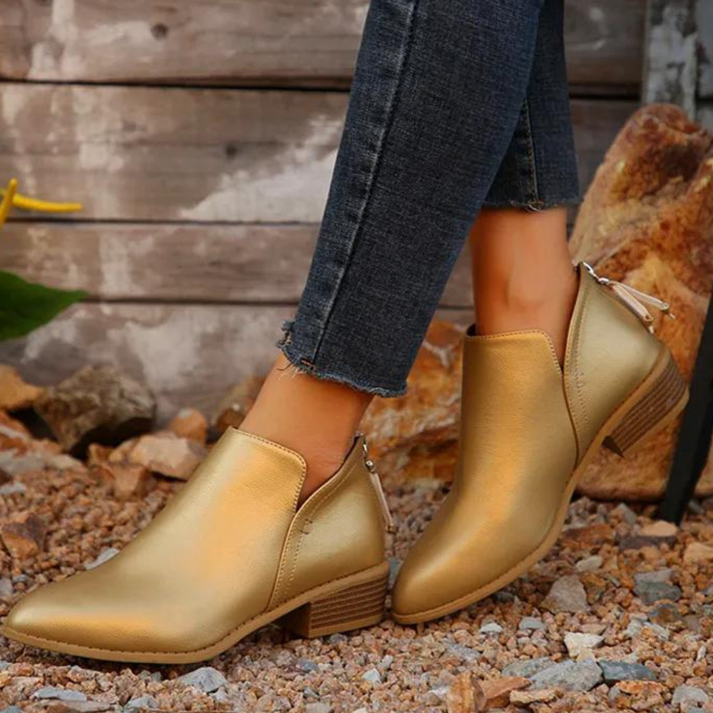 Ophelia – Damenstiefeletten Spitzer Schnitt Stilvoll Modern 4