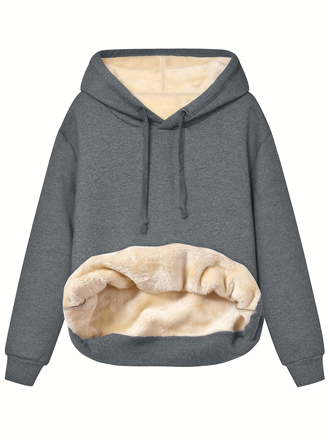 Ortwin - Warmer Fleece Hoodie für Herren Dunkelgrau