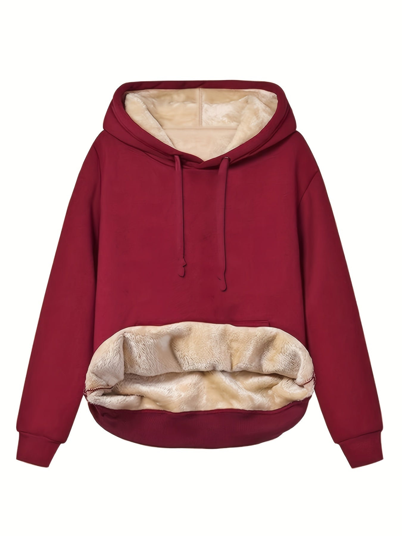 Ortwin - Warmer Fleece Hoodie für Herren Rot