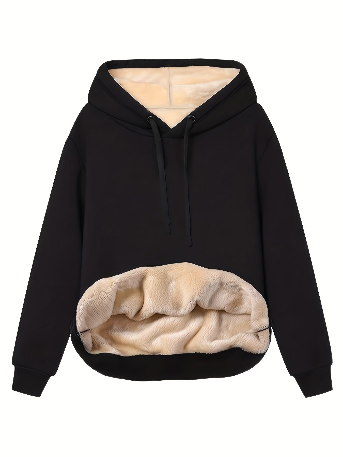 Ortwin - Warmer Fleece Hoodie für Herren Schwarz