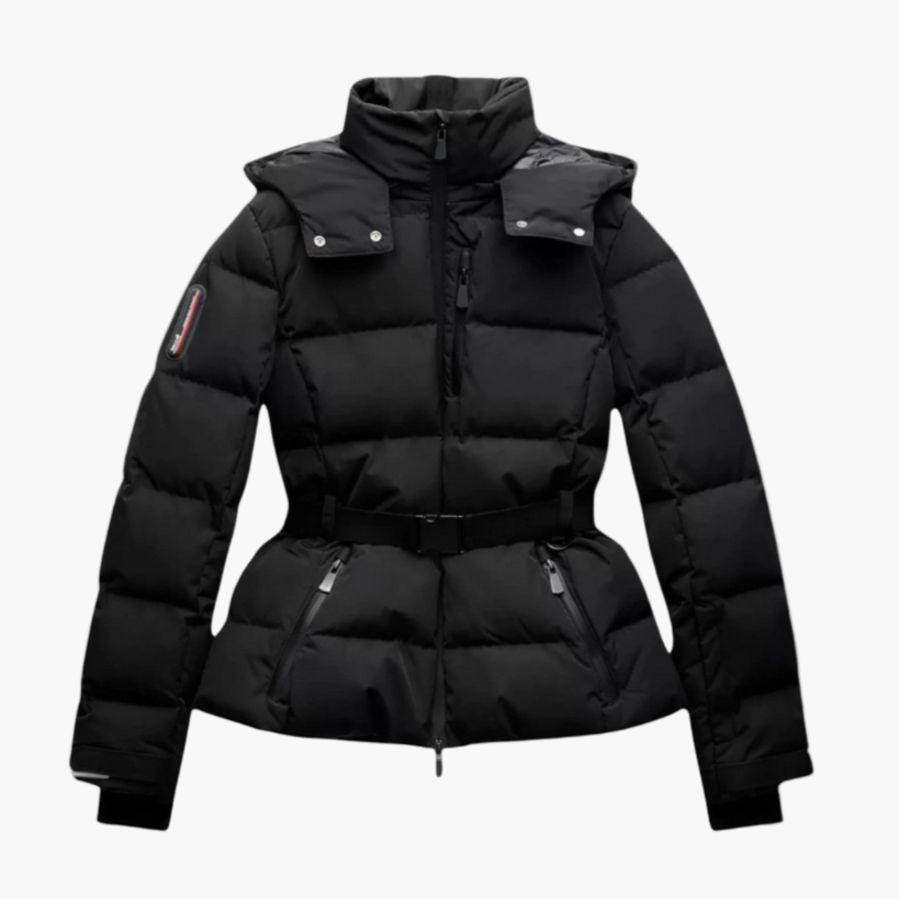 Felicia – Wasserabweisende Steppjacke mit Gürtel und Kapuze