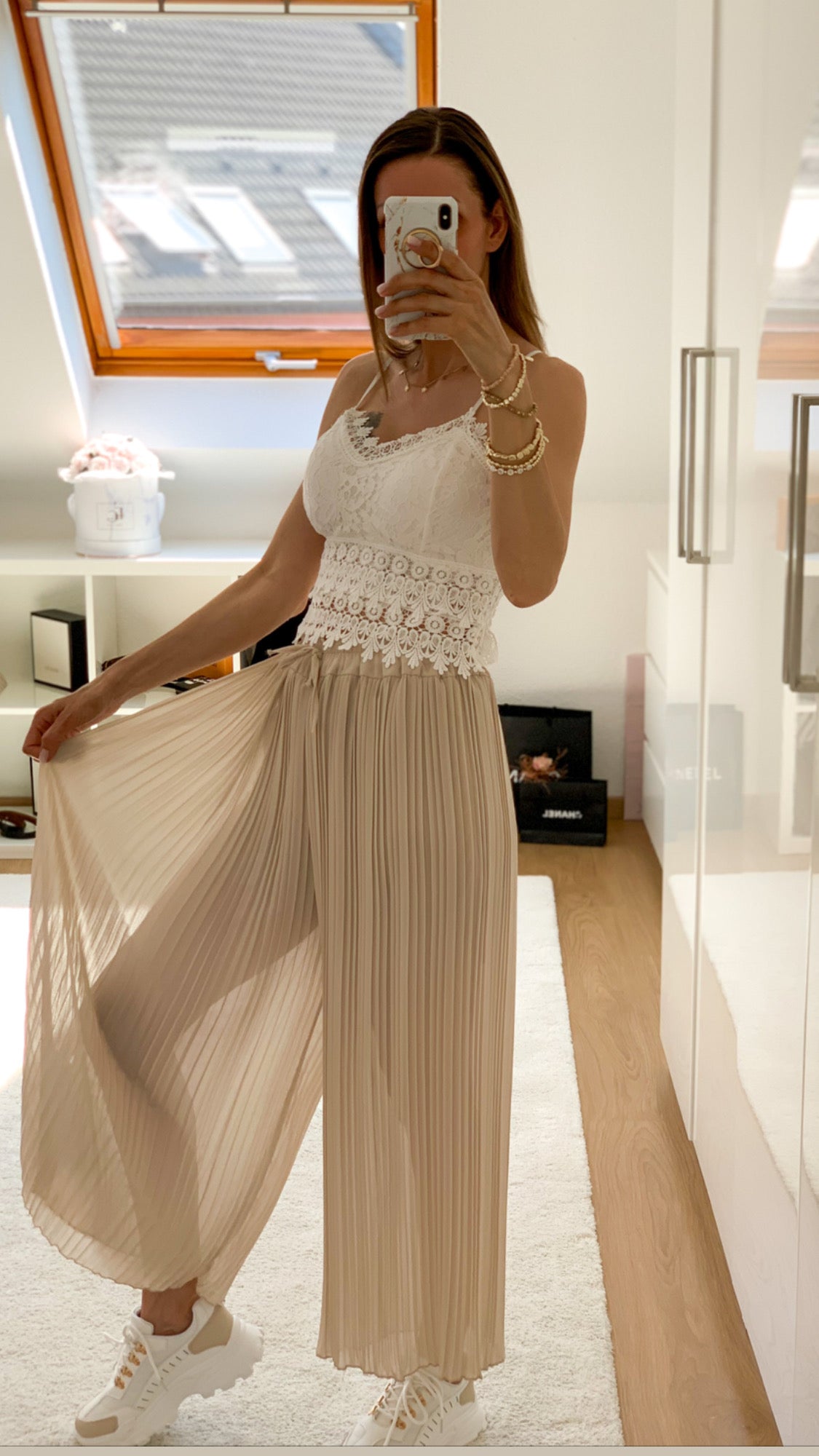 Palmira- Crop Top aus Spitze in Weiß  13