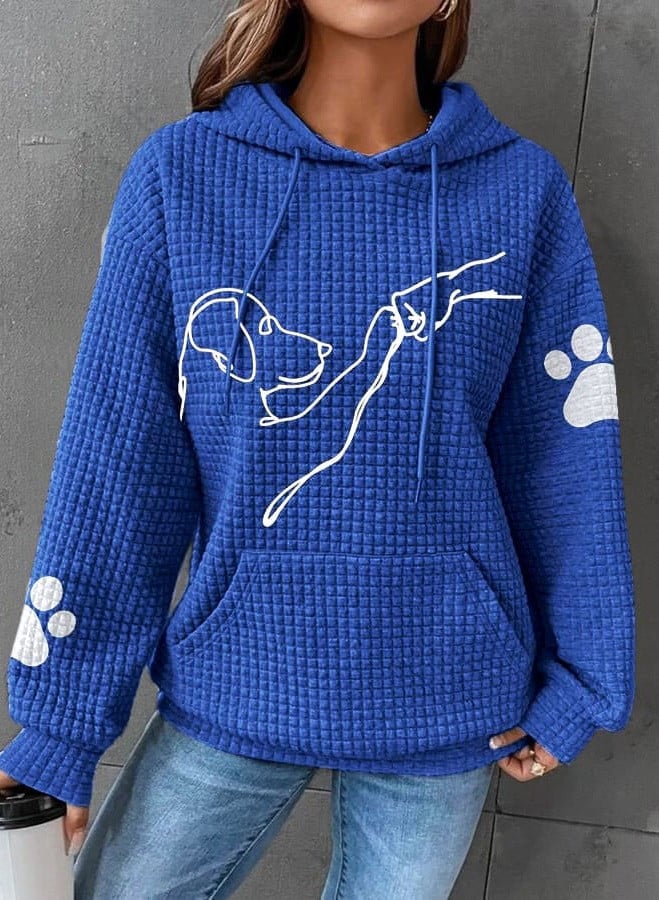 Paola - Bequemer und warmer Kapuzenpullover für Frauen Blau