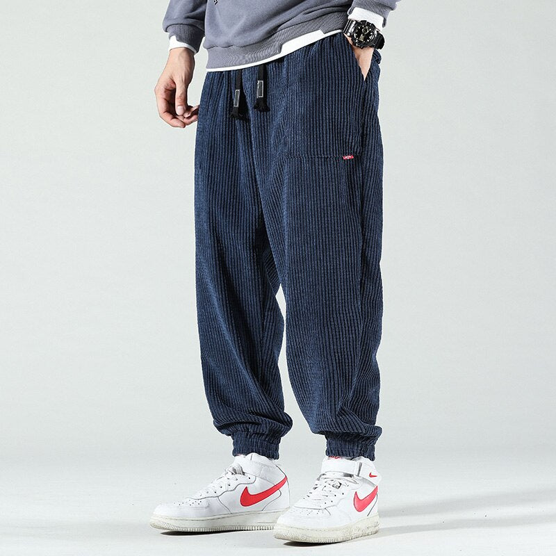 Pasqual - Klassische Herren Cordhosen im Retro Stil Blau