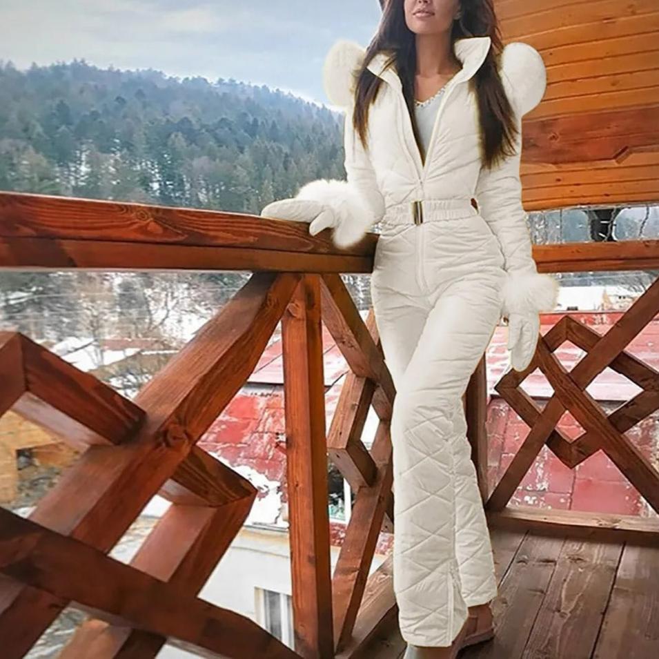 Patrizia - Stilvoller Winter Skianzug mit Reißverschluss Weiß