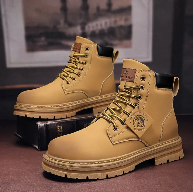 Paul - Wasserdichte Herren Schnürstiefel mit Komfortsohle Braun