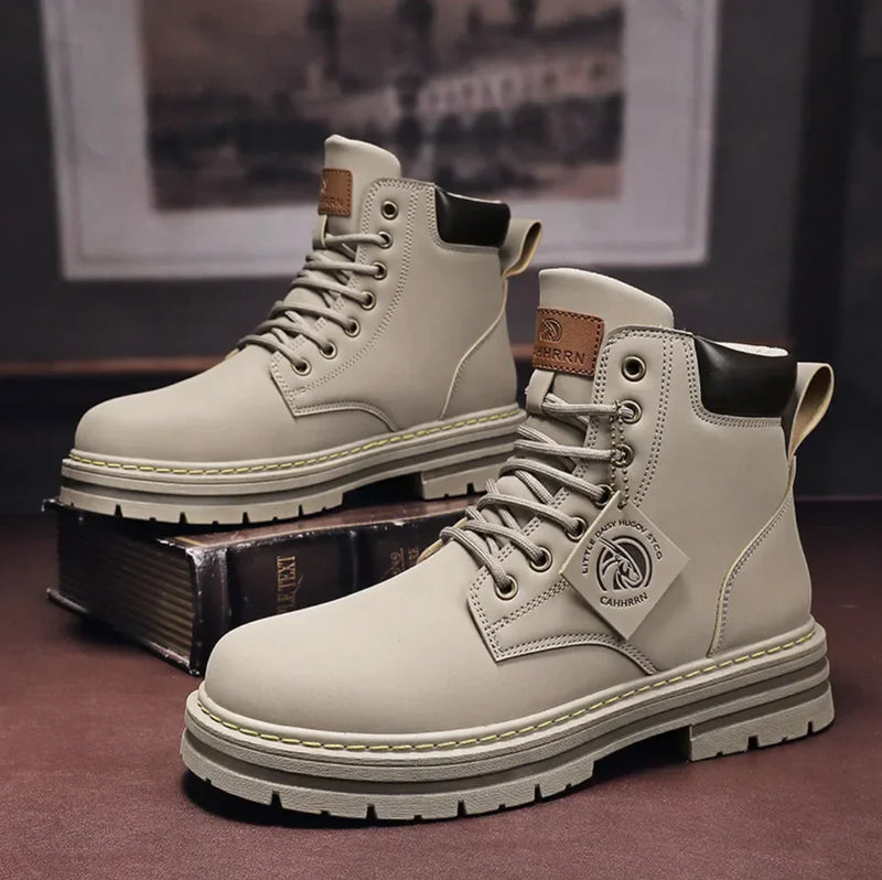 Paul - Wasserdichte Herren Schnürstiefel mit Komfortsohle Grau
