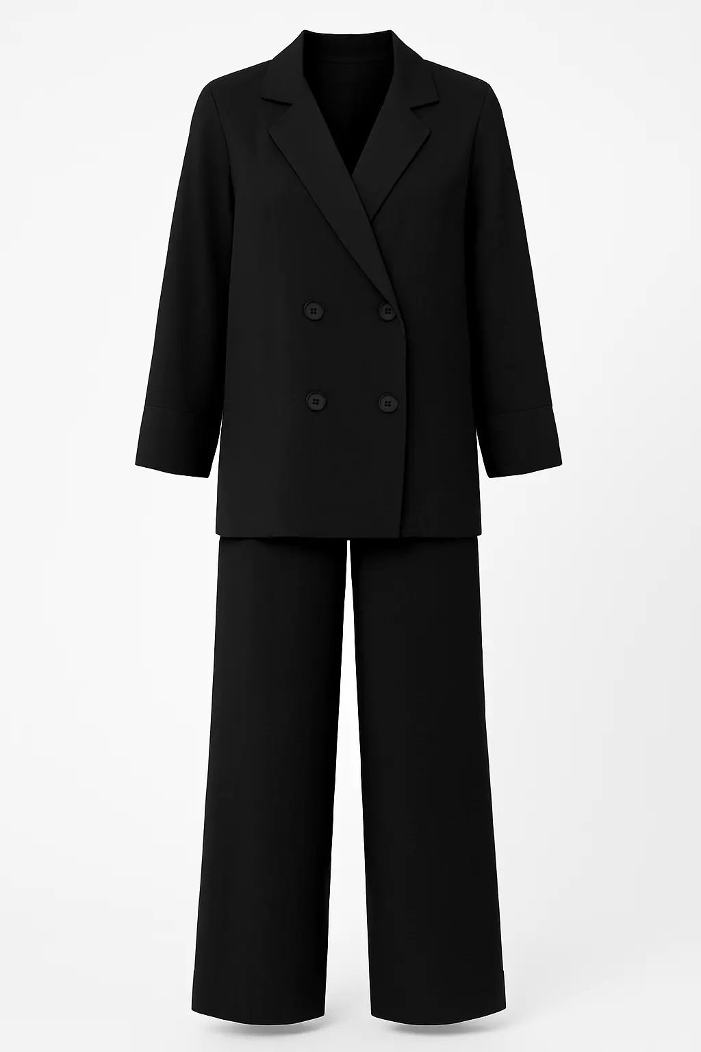 Paulie - Zweireihiger Anzug mit Kordelzughose Schwarz