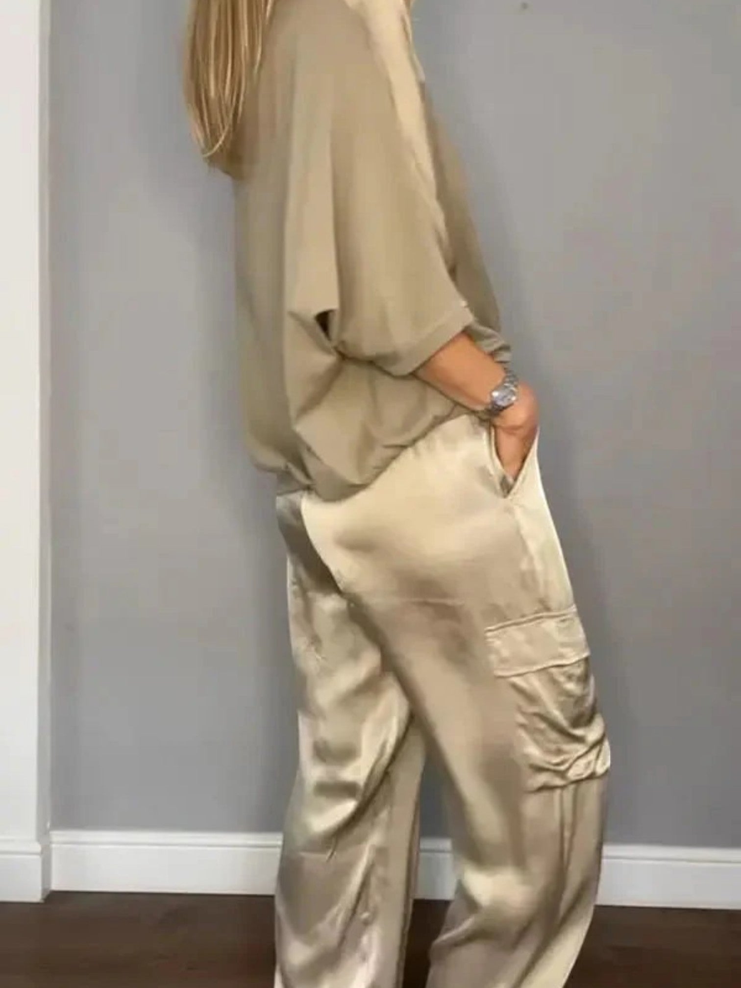 Paulina - Elegant Two-Piece Suit for Women Gold