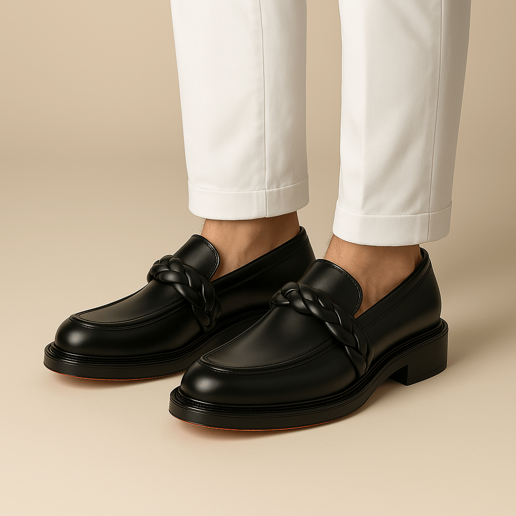 Claudio – Penny Loafer Herren Geflecht Design Edel Look