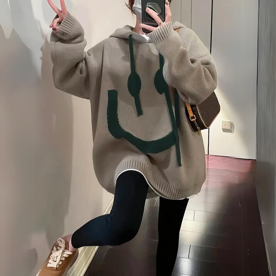 Petra - Warmer und kuscheliger Hoodie Khaki