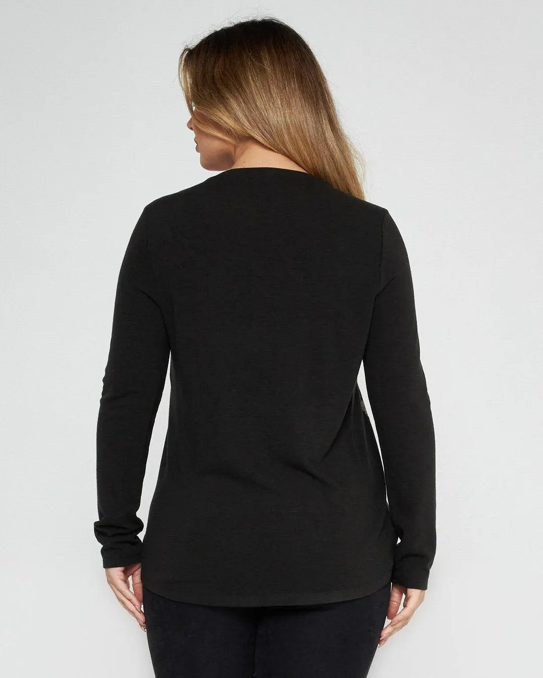 Philipa - Schlangenmuster Lurex Pullover für Damen Schwarz