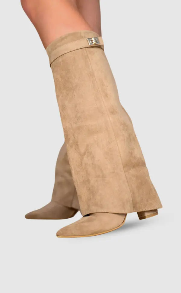 Prisley - Elegante Damen Stiefel mit Komfort Beige