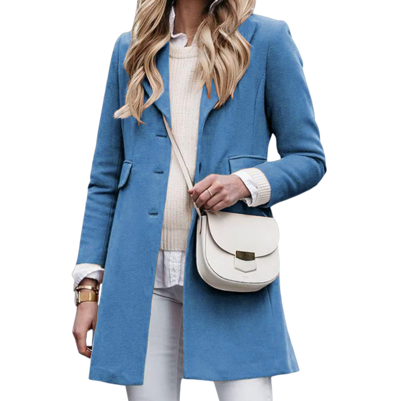 Ivonne - Eleganter Wollmantel für Damen im Herbst