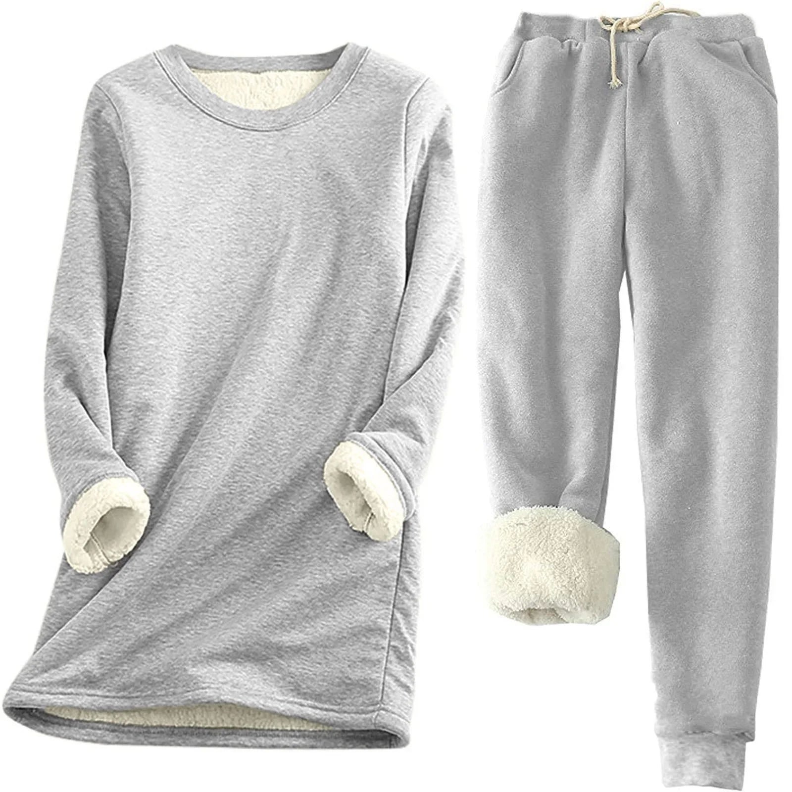 Quenelle - Thermo Set Zweiteiler für Damen Hellgrau