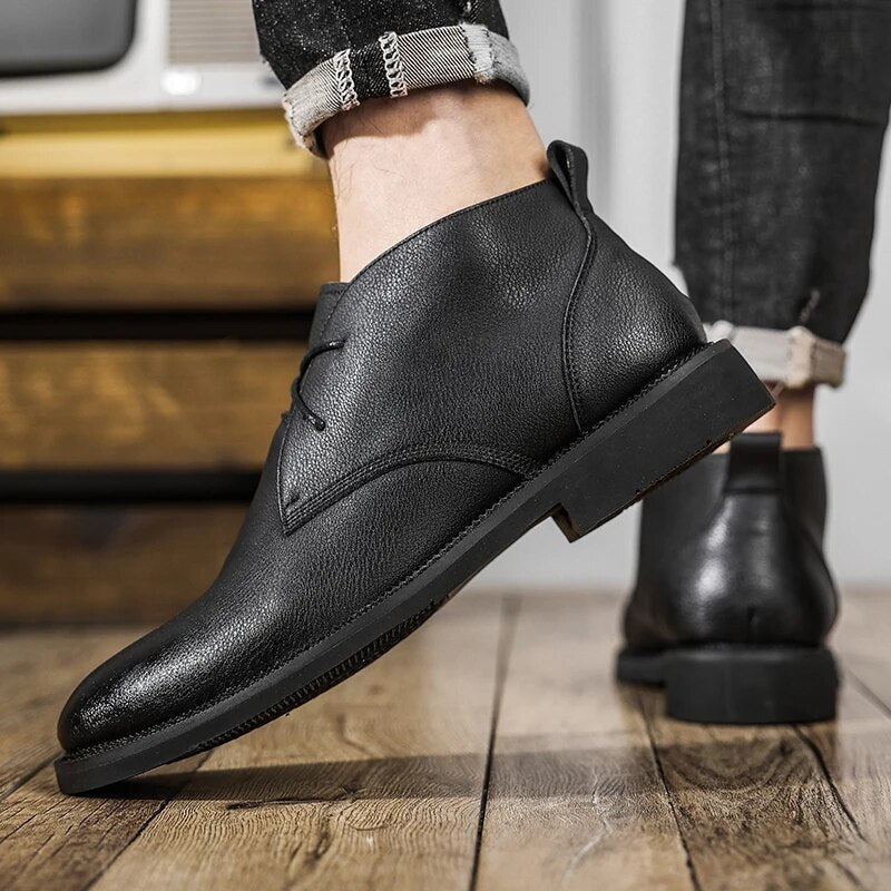 Quirin - Klassische Lederstiefel Schwarz 2