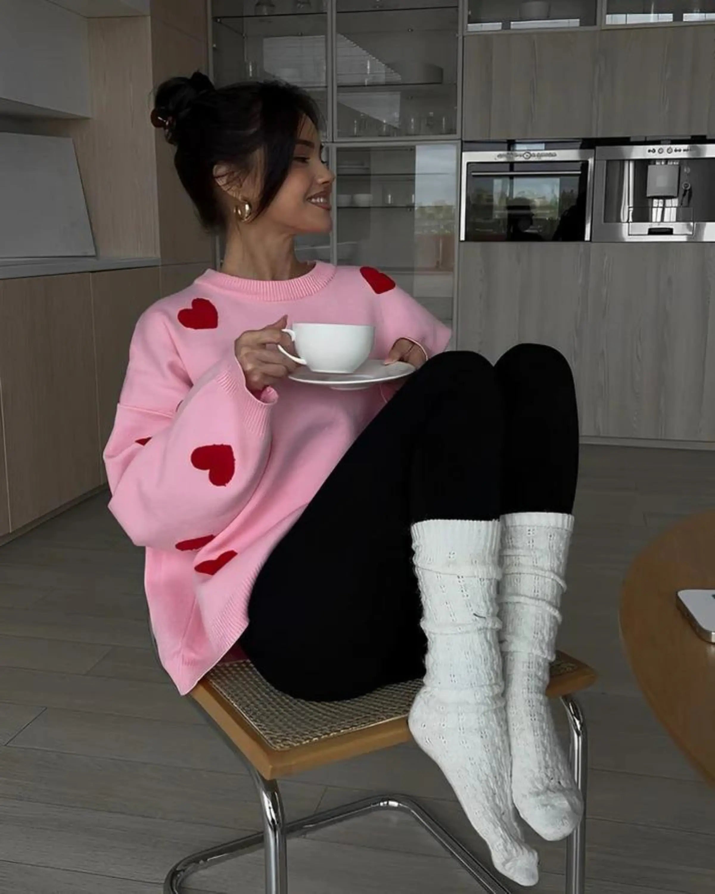 Quirita - Warmer Damen Pullover für Herbst & Winter Rosa