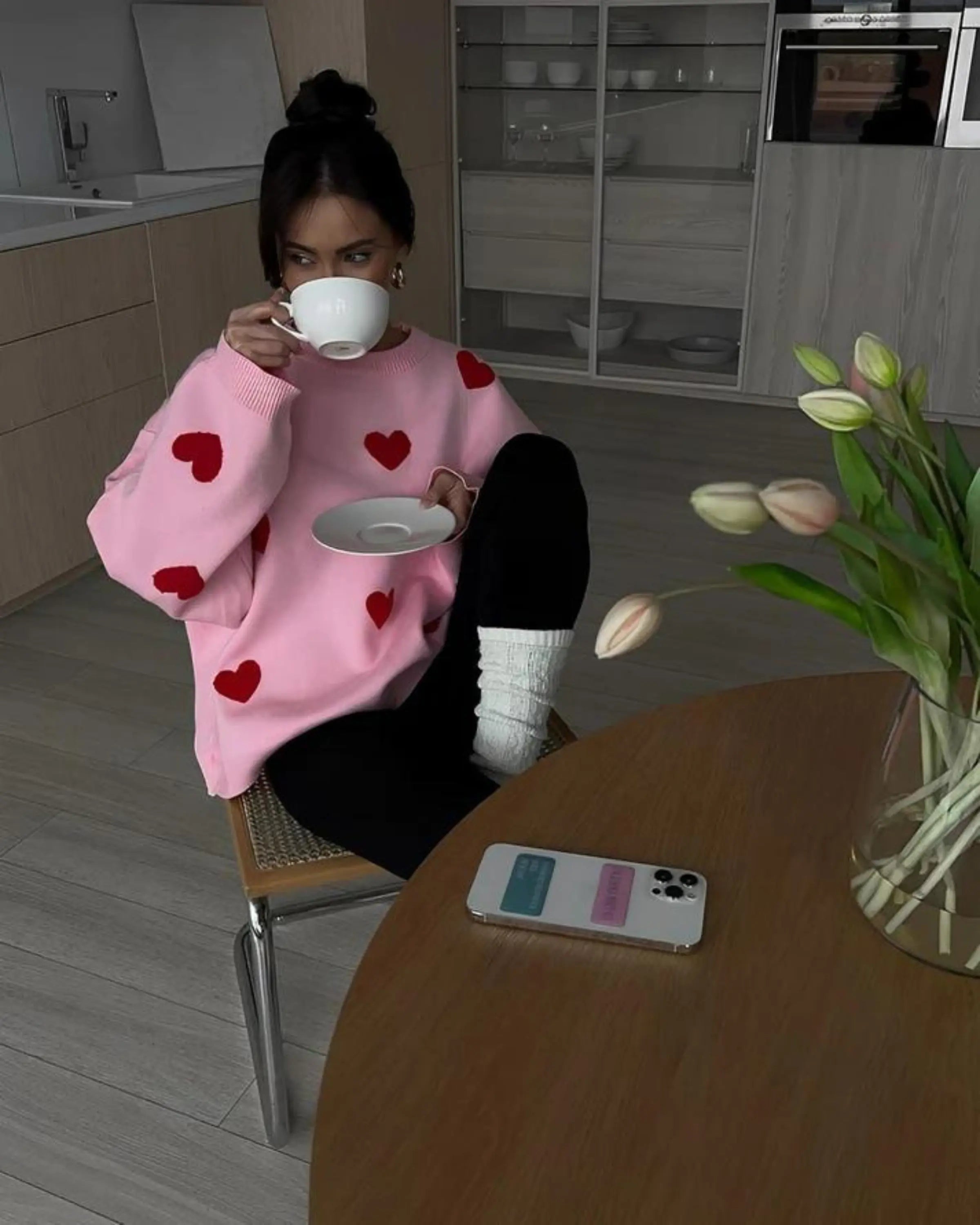Quirita - Warmer Damen Pullover für Herbst & Winter Rosa