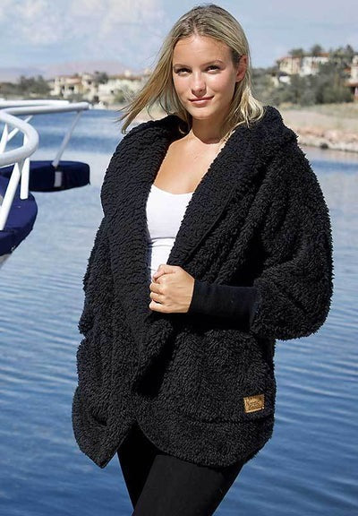 Gretchen - Teddyfell-Cardigan im Oversize-Stil