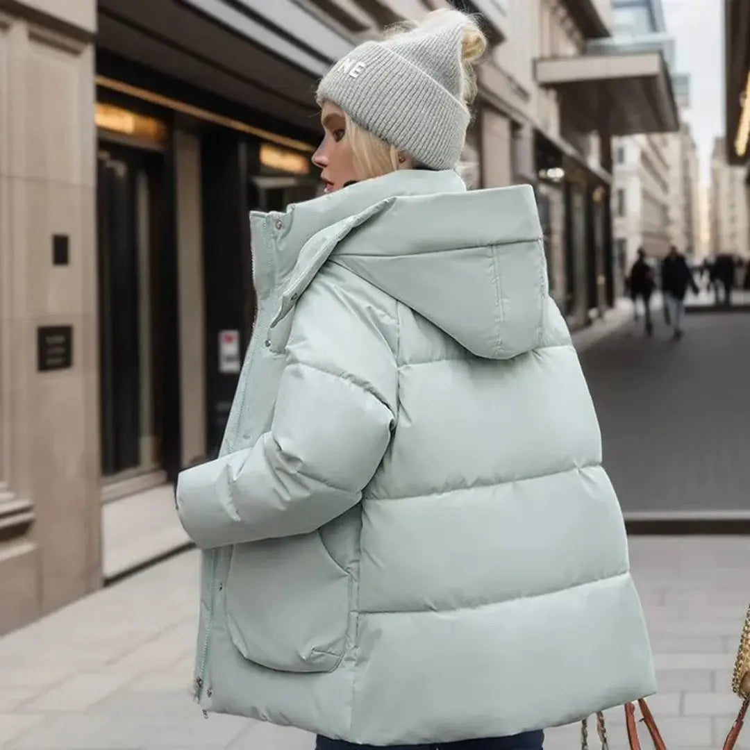 Rafaela - Damen Winter Pufferjacke Warm Gesteppt Mintgrün