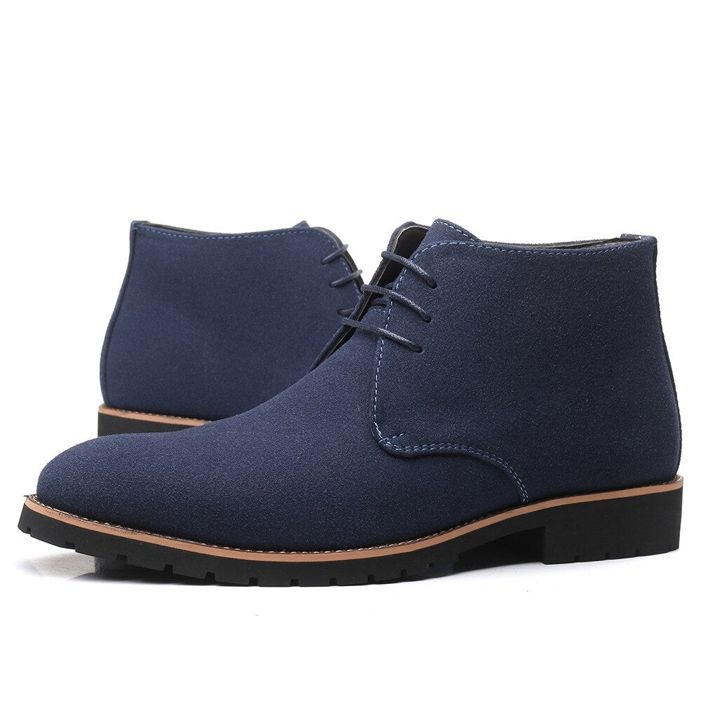Reiner – Stilvolle Herrenschuhe aus Rindsveloursleder Blau