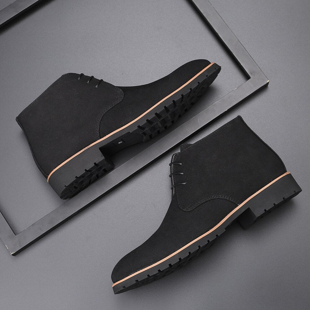 Reiner – Stilvolle Herrenschuhe aus Rindsveloursleder Schwarz