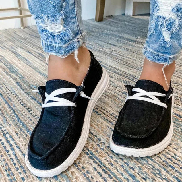 Rike - Damen-Schnürschuhe schwarz