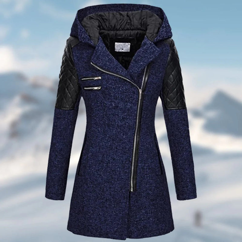 Sooya - Lange Winterjacke mit Kapuze für Damen