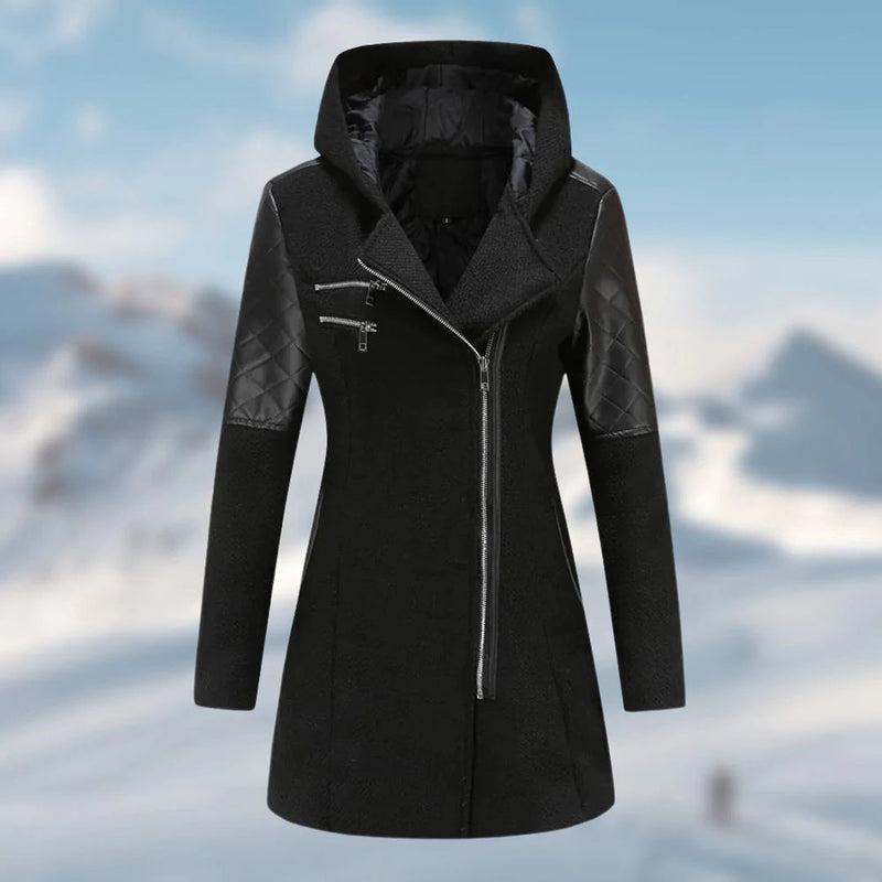 Sooya - Lange Winterjacke mit Kapuze für Damen