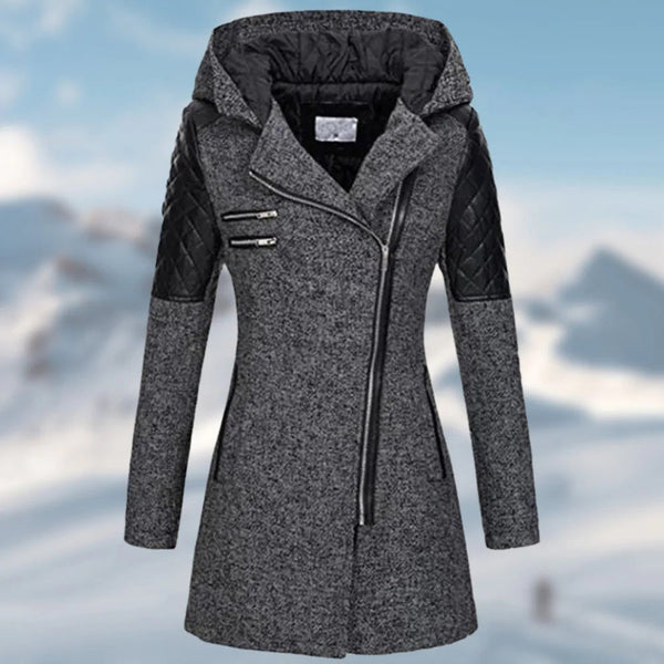 Sooya - Lange Winterjacke mit Kapuze für Damen