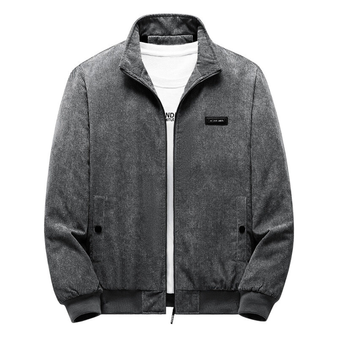 Roger - Retro Cordjacke mit kuscheligem Sherpa-Futter Gray