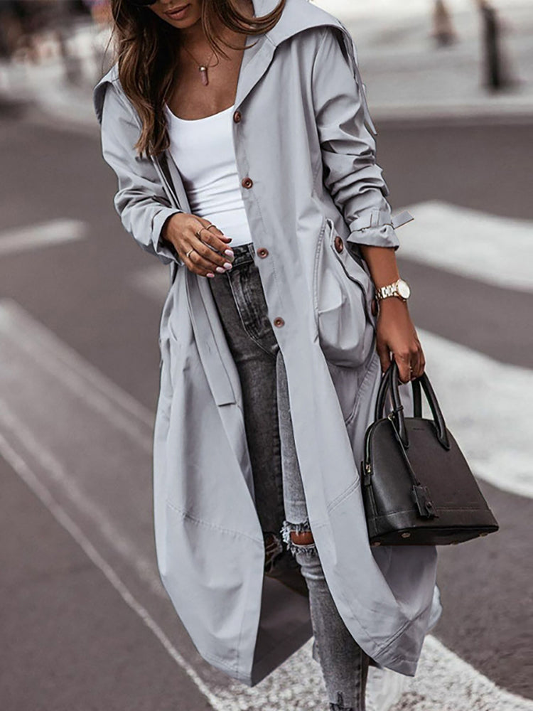 Serena - Oversize-Trenchcoat mit Flickenmuster