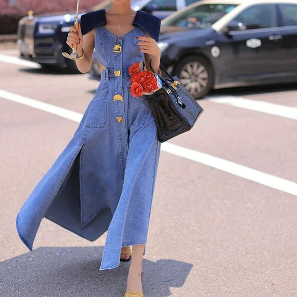 Minnelli - Elegantes Denim-Kleid