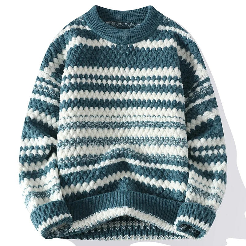 Everett- Gestreifter Strickpullover für Herren