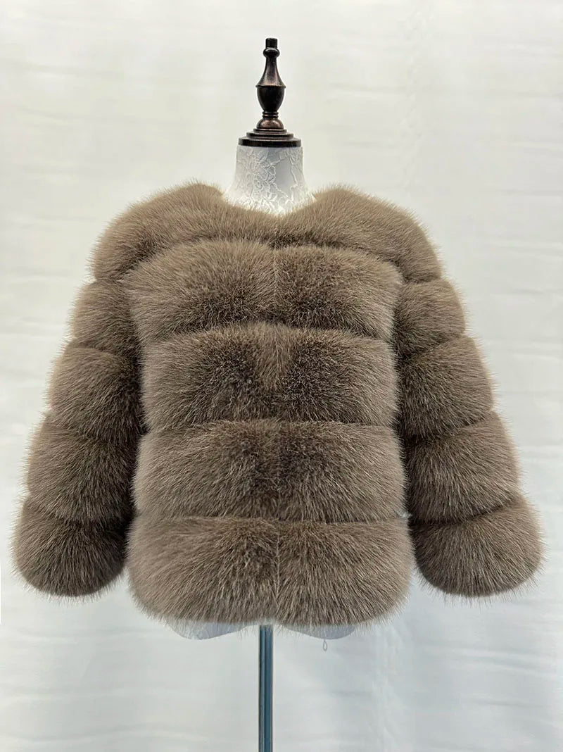 Carmen - Stilvolle Damen Kunstpelz Jacke Winter