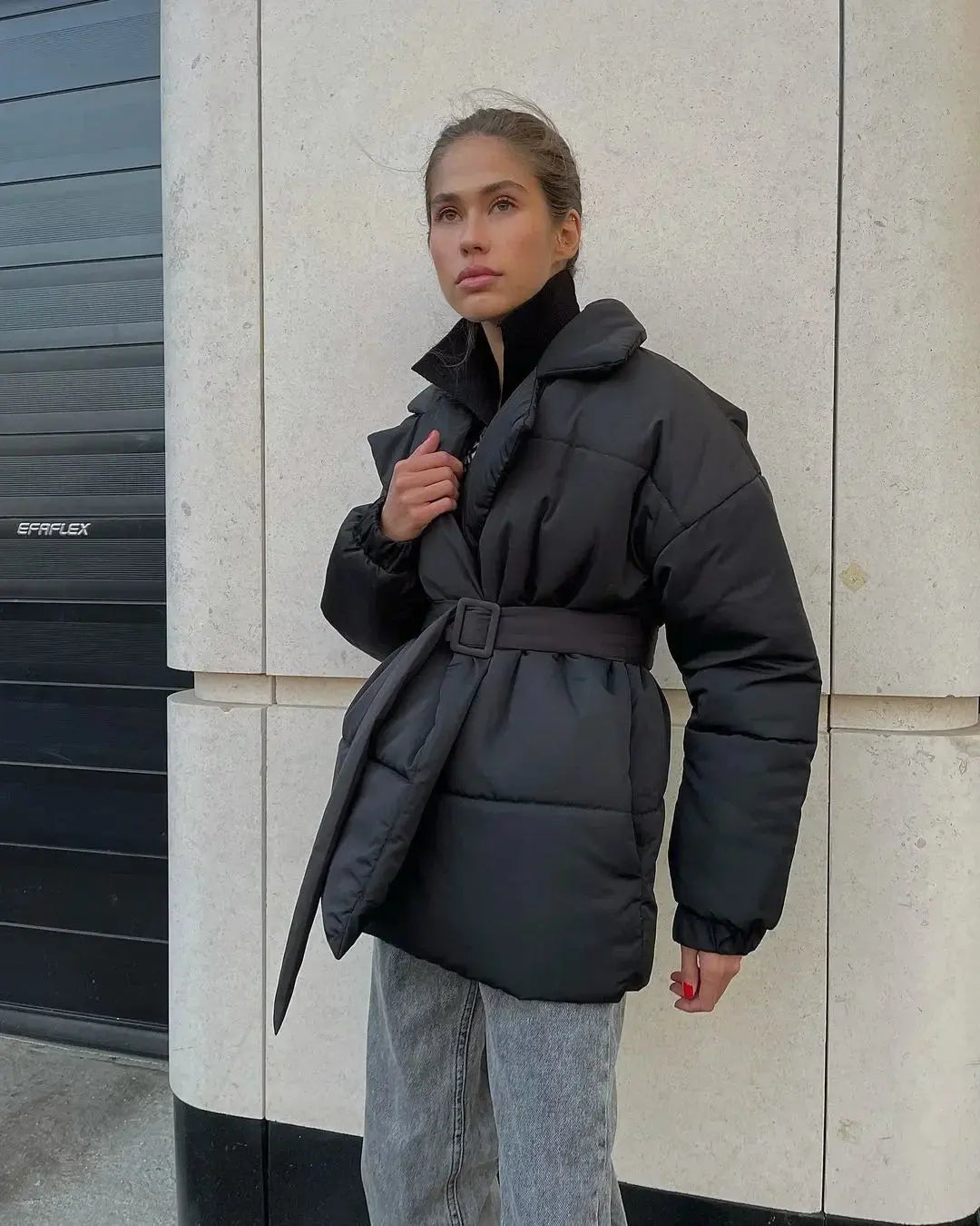 Quirilla - Damen Pufferjacke mit Gürtel