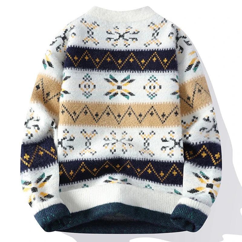 Easton - Kaschmirpullover mit Vintage-Print für Männer