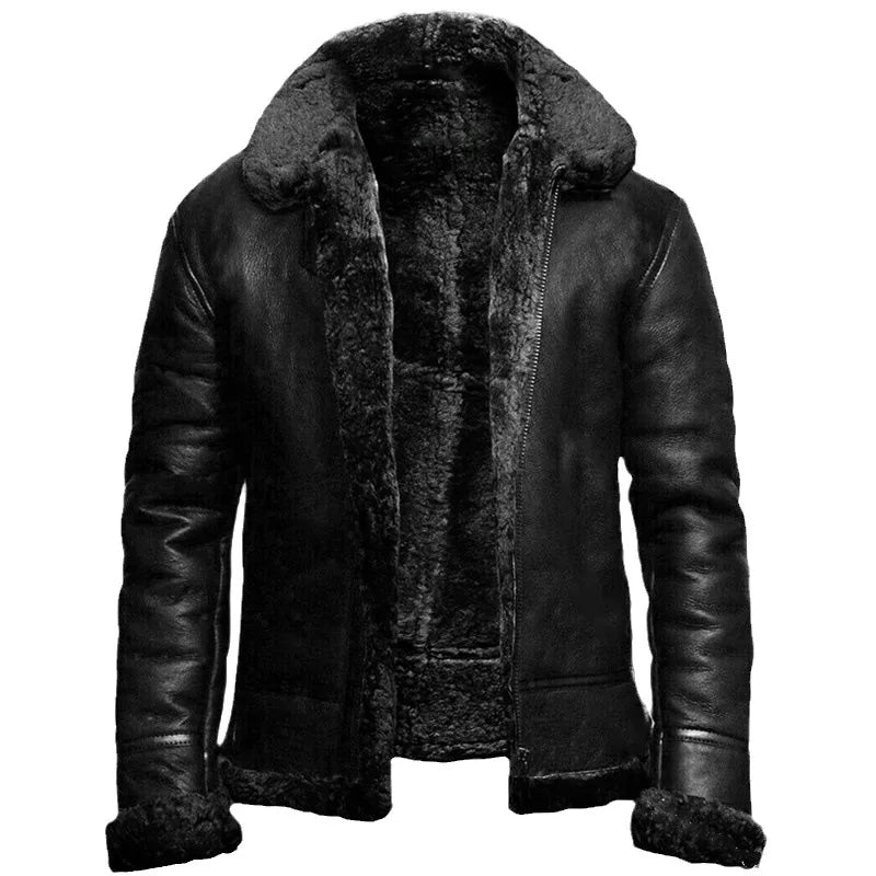 Sylvan - Shearling Lederjacke Winter Warm Luxus